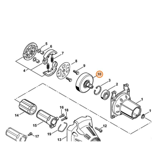STIHL TAMBURO CAMPANA FRIZIONE DECESPUGLIATORE FS 120 200 235 250 ORIGINALE