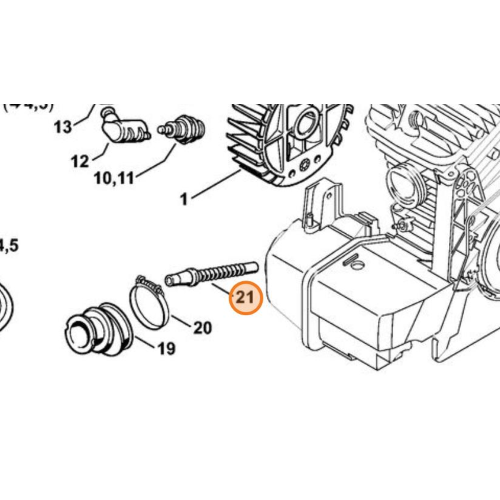 STIHL TUBO IMPULSO MOTOSEGA 029 039 064 066 MS 290 310 390 650 660 ORIGINALE