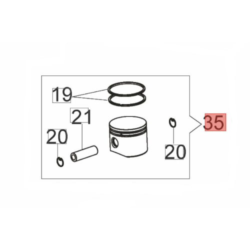 EFCO KIT PISTONE COMPLETO Ø 40MM PER DECESPUGLIATORE STARK 4410 BP STARK 4410 S T ORIGINALE (II SERIE) 